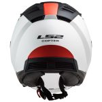 CASCO JET LS2 -OF600 COPTER II URBANE M.WHITE RED-ECE 22.06. BLANCO NEGRO ROJO - Imagen 6