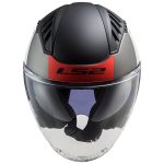CASCO JET LS2 -OF600 COPTER II URBANE M.WHITE RED-ECE 22.06. BLANCO NEGRO ROJO - Imagen 5