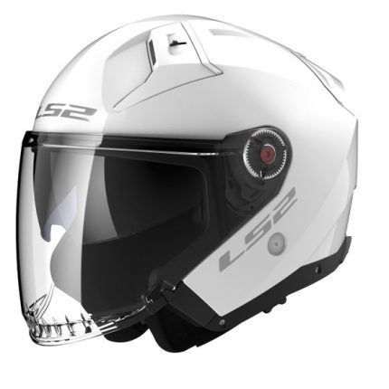 CASCO JET LS2 -OF603 INFINITY II SOLID GLOSS WHITE-ECE 22.06 BLANCO