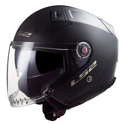 CASCO JET LS2 -OF603 INFINITY II SOLID MATT BLACK-ECE 22.06 NEGRO MATE