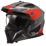 CASCO JET TIPO TRIAL LS2 -OF606 DRIFTER DEVOR M.SILVER TITANIUM RED-ECE 22.06 PLATA MATE ROJO TITANIO