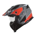 CASCO JET TIPO TRIAL LS2 -OF606 DRIFTER DEVOR M.SILVER TITANIUM RED-ECE 22.06 PLATA MATE ROJO TITANIO - Imagen 4
