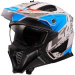 CASCO JET TIPO TRIAL LS2 -OF606 DRIFTER DEVOR M.WHITE-ECE 22.06 BLUE BLANCO AZUL