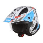 CASCO JET TIPO TRIAL LS2 -OF606 DRIFTER DEVOR M.WHITE-ECE 22.06 BLUE BLANCO AZUL - Imagen 2