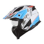 CASCO JET TIPO TRIAL LS2 -OF606 DRIFTER DEVOR M.WHITE-ECE 22.06 BLUE BLANCO AZUL - Imagen 3