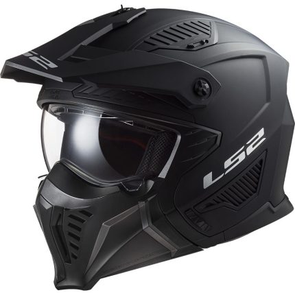 CASCO JET TIPO TRIAL LS2 -OF606 DRIFTER SOLID MATT BLACK-ECE 22.06 NEGRO MATE