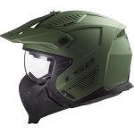 CASCO JET TIPO TRIAL LS2 -OF606 DRIFTER SOLID MATT MILITARY GREEN-ECE 22.06 VERDE MILITAR MATE - Imagen 2