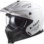 CASCO JET TIPO TRIAL LS2 -OF606 DRIFTER SOLID WHITE-ECE 22.06 BLANCO