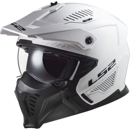 CASCO JET TIPO TRIAL LS2 -OF606 DRIFTER SOLID WHITE-ECE 22.06 BLANCO