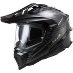 CASCO DE MOTO TRAIL LS2 -MX701 C EXPLORER GLOSS CARBON-ECE 22.06 FIBRA DE CARBONO NEGRO