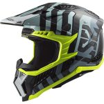 CASCO DE MOTO CROSS LS2 -MX703 C X-FORCE BARRIER SKY BLUE-ECE 22.06 FIBRA DE CARBONO NEGRO CIELO AZUL