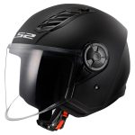 CASCO JET LS2-OF616 AIRFLOW II SOLID MATT BLACK--ECE 22.06. NEGRO MATE