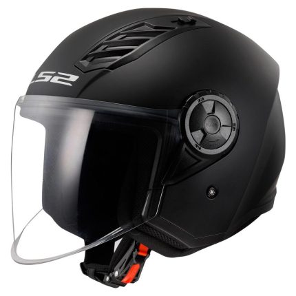 CASCO JET LS2-OF616 AIRFLOW II SOLID MATT BLACK--ECE 22.06. NEGRO MATE