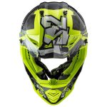 CASCO DE MOTO CROSS LS2 MX437 FAST EVO MINI CRUSHER BLACK YELLOW / NEGRO H-V AMARILLO ECE 22.06 - Imagen 4