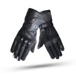 GUANTES DE MOTO EN PIEL  DEGEND TOURING DE INVIERNO, TÉRMICOS Y IMPERMEABLES NEGRO