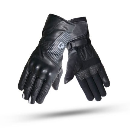 GUANTES DE MOTO EN PIEL  DEGEND TOURING DE INVIERNO, TÉRMICOS Y IMPERMEABLES NEGRO