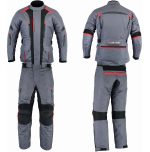 MONO DE CORDURA PARA MOTORISTAS EN DOS PIEZAS, IMPERMEABLE UNISEX ZEUS/ HERA  GRIS