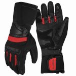 GUANTES DE MOTO DE INVIERNO, TÉRMICOS Y IMPERMEABLES DENALI  NEGRO ROJO