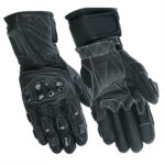 GUANTES DE CUERO EM230 NEGRO  PARA  MOTORISTAS EN PIEL CABRA DE ALTA CALIDAD - Imagen 3