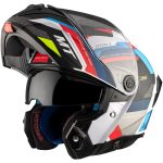 CASCO MODULAR MT-ATOM 2 SV BAST A0 PERLA BRILLO NEGRO AZUL ROJO - Imagen 2