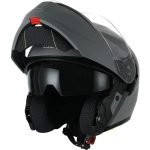 CASCO MODULAR UNIK COMET DV GRIS MATE ANTIVAHO INTEGRADO ECE 22.06 - Imagen 2