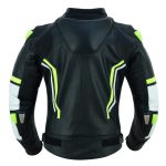 MONO DE CUERO DE DOS PIEZAS CON PROTECCIONES TPR Y TITANIO JF17C/JF17P NEGRO BLANCO AMARILLO FLUOR - Imagen 3