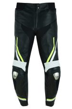 MONO DE CUERO DE DOS PIEZAS CON PROTECCIONES TPR Y TITANIO JF17C/JF17P NEGRO BLANCO AMARILLO FLUOR - Imagen 4