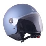 CASCO JET ADN JET SPRITZ TITANIO BLU METAL AZUL MATE