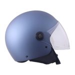 CASCO JET ADN JET SPRITZ TITANIO BLU METAL AZUL MATE - Imagen 3