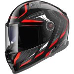 CASCO INTEGRAL LS2- FF811 VECTOR II ALIZER BLACK RED/NEGRO ROJO -ECE 22.06