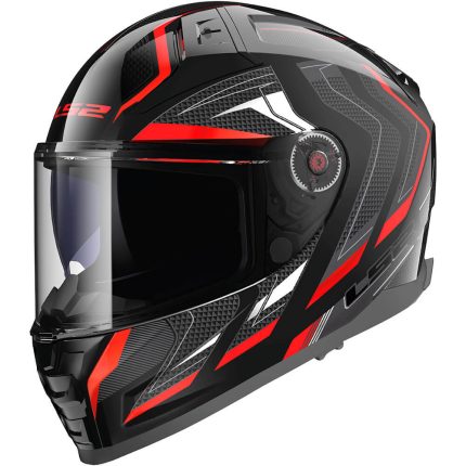 CASCO INTEGRAL LS2- FF811 VECTOR II ALIZER BLACK RED/NEGRO ROJO -ECE 22.06