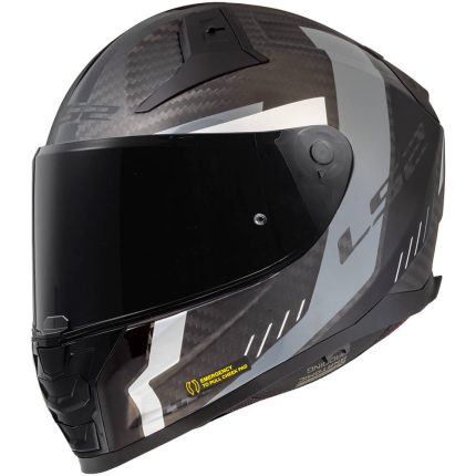 CASCO INTEGRAL CARBON LS2- FF811 VECTOR II CARBONO C GRID MATT BLACK GREY/ REJILLA NEGRO MATE GRIS ECE 22.06