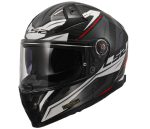 CASCO INTEGRAL CARBON LS2- FF811 VECTOR II C SAVAGE WHITE RED GREY/ BLANCO ROJO GRIS ECE 22.06 - Imagen 2