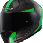 CASCO INTEGRAL CARBON LS2-FF811 VECTOR II CARBONO C GRID MATT FLUO GREEN/REJILLA VERDE FLUO MATE ECE 22.06