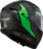 CASCO INTEGRAL CARBON LS2-FF811 VECTOR II CARBONO C GRID MATT FLUO GREEN/REJILLA VERDE FLUO MATE ECE 22.06 - Imagen 5