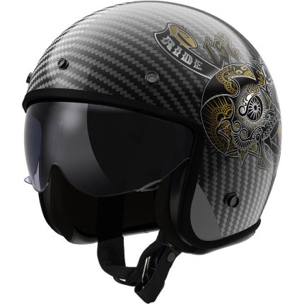 CASCO JET LS2 -OF601 BOB II C CUSTOM-06 COSTUMBRE ECE 22.06