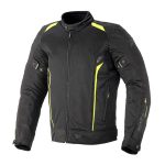 CHAQUETA DE MOTO SEVENTY/70  SD-JT32 VERANO TOURING HOMBRE NEGRO/AMARILLO FLUOR