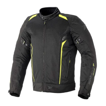 CHAQUETA DE MOTO SEVENTY/70  SD-JT32 VERANO TOURING HOMBRE NEGRO/AMARILLO FLUOR