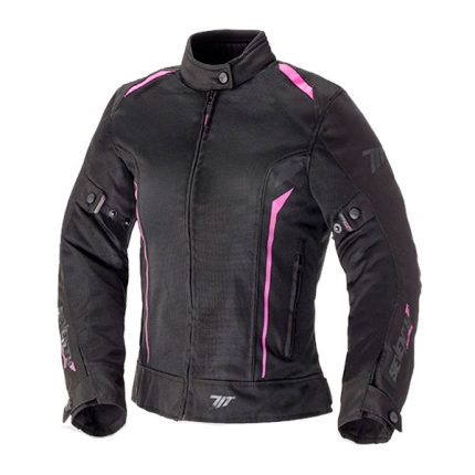 CHAQUETA DE CORDURA PARA MUJER SEVENTY/70 CHAQUETA SD-JT36 VERANO TOURING MUJER NEGRO/ROSA