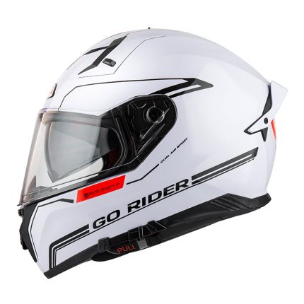 CASCO INTEGRAL DE NZI GO RIDER STREAM DUO SOLID NOUVEAU WHITE/ BLANCO