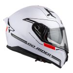 CASCO INTEGRAL DE NZI GO RIDER STREAM DUO SOLID NOUVEAU WHITE/ BLANCO - Imagen 2