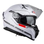 CASCO INTEGRAL DE NZI GO RIDER STREAM DUO SOLID NOUVEAU WHITE/ BLANCO - Imagen 3