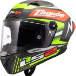 CASCO INTEGRAL DE LS2 - FF805 THUNDER C ATTACK MATT RED H-V YELLOW/ ARBONO NEGRO MATE ROJA H-V AMARILLA