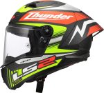 CASCO INTEGRAL DE LS2 - FF805 THUNDER C ATTACK MATT RED H-V YELLOW/ ARBONO NEGRO MATE ROJA H-V AMARILLA - Imagen 2