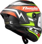 CASCO INTEGRAL DE LS2 - FF805 THUNDER C ATTACK MATT RED H-V YELLOW/ ARBONO NEGRO MATE ROJA H-V AMARILLA - Imagen 6