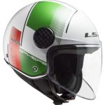 CASCO JET LS2 -OF558 SPHERE LUX II FIRM WHITE GREEN RED-06/ BLANCO VERDE ROJO - Imagen 3