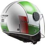 CASCO JET LS2 -OF558 SPHERE LUX II FIRM WHITE GREEN RED-06/ BLANCO VERDE ROJO - Imagen 4