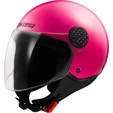 CASCO JET LS2 -OF558 SPHERE LUX II SOLID FLUO PINK-06/ ROSA FLUOR