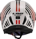 CASCO JET LS2 NUEVO OF620 CLASSY COOL WHITE WINEBERRY-06/ NEGRO BLANCO ROJO - Imagen 5