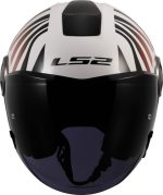 CASCO JET LS2 NUEVO OF620 CLASSY COOL WHITE WINEBERRY-06/ NEGRO BLANCO ROJO - Imagen 4